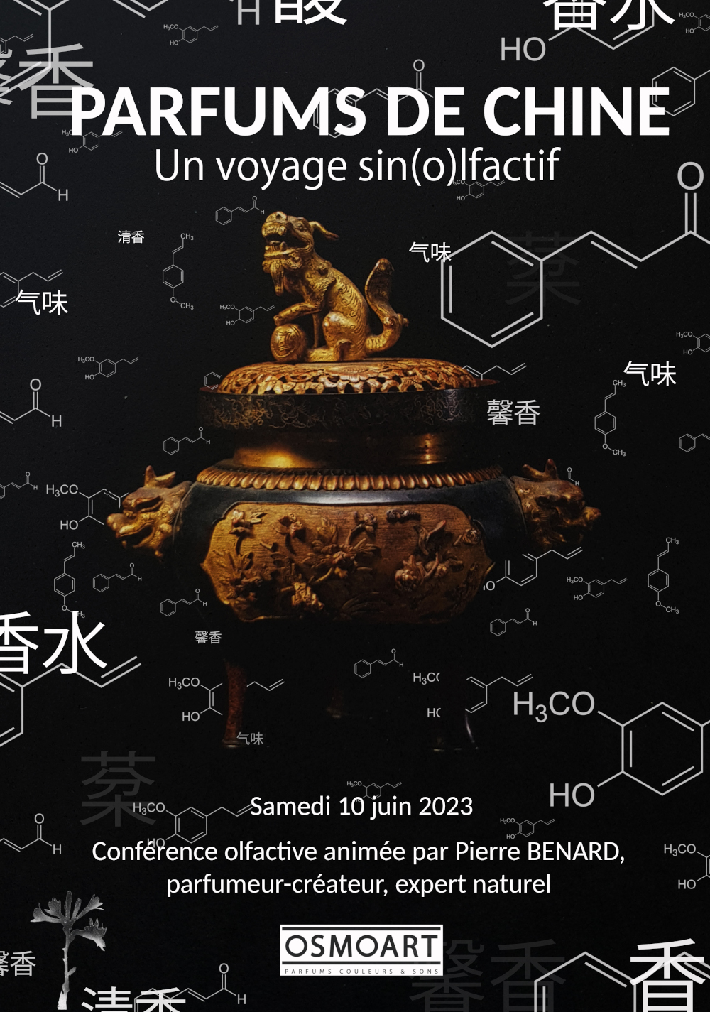 Parfums de Chine, conférence olfactive de Pierre Bénard à Toulouse